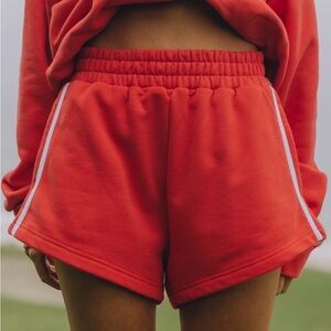 Daily Drills Vibrant Red Athletic Shorts